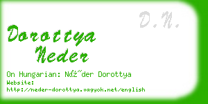 dorottya neder business card